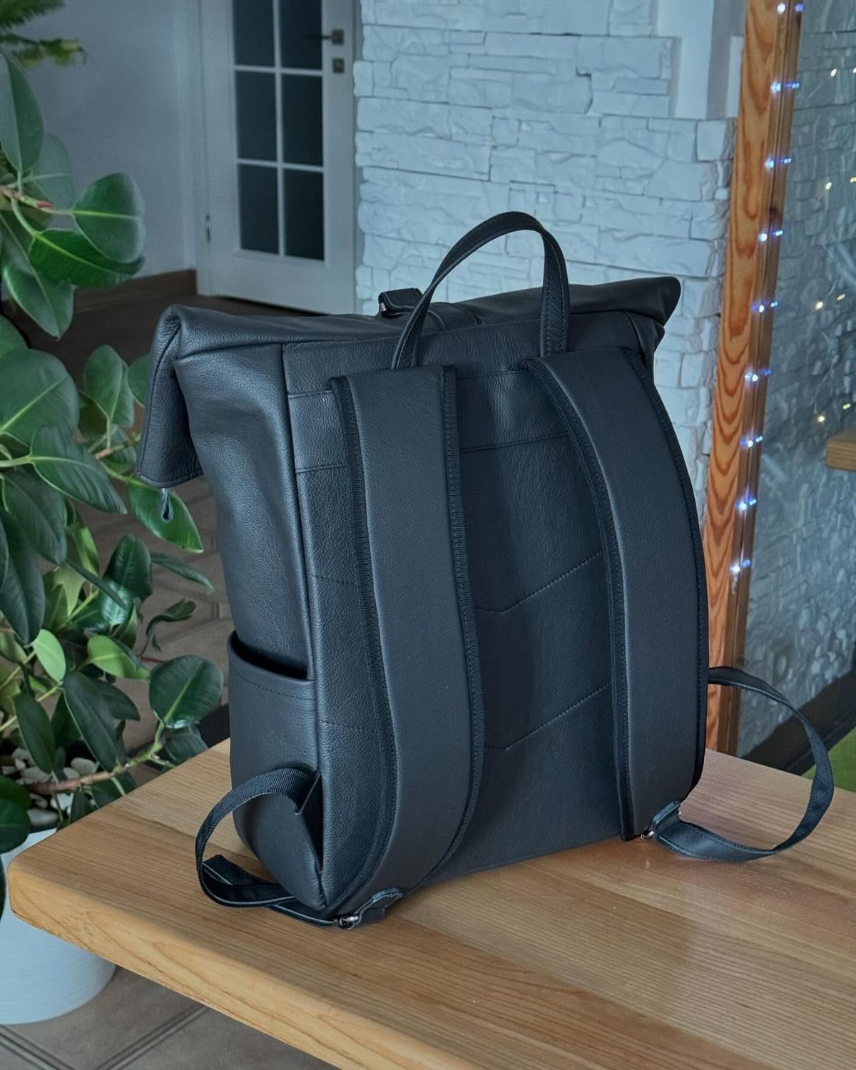 Большой кожаный рюкзак-роллтоп "Urban Rolltop" a110266 фото