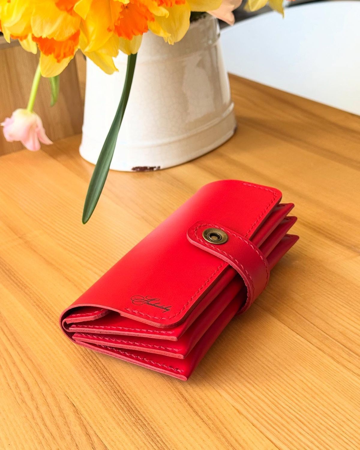 Женский кожаный кошелек "Red Elegance" a110251 фото